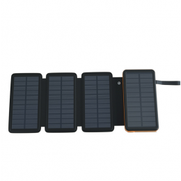 Портативная солнечная  панель FSP006 с функцией беспроводной зарядки 18W Power Bank 20000 mAh, черный.
